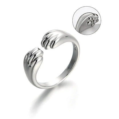 Paw print hug ring